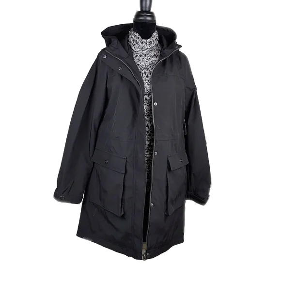 DKNY Womens Water Resistant Hooded Adjustable Waist Long Lined Parka NWT - Picture 5 of 13